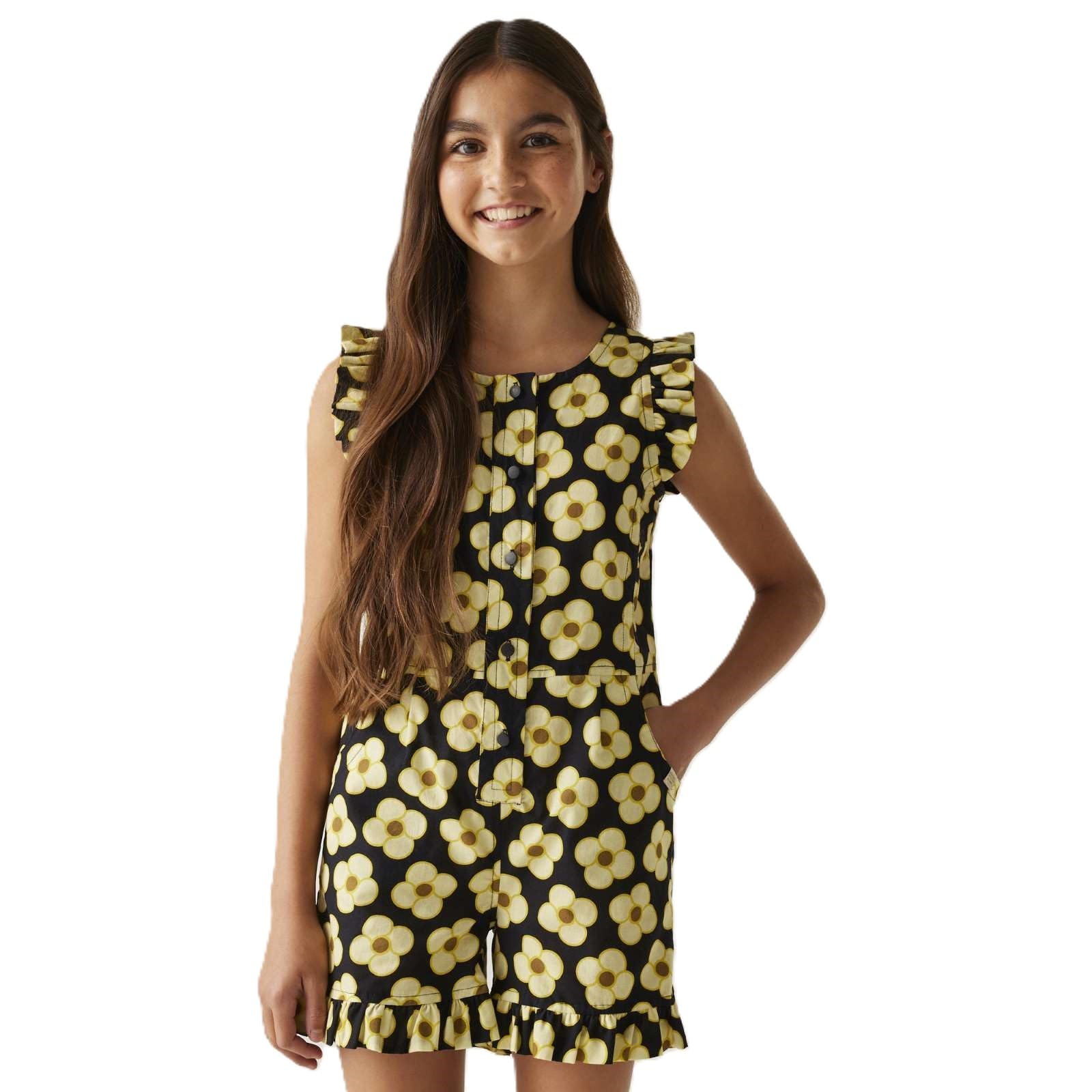 Regatta - Kids Playsuit - Cotton - Black - 13 Years
