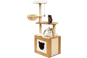 Made4Pets Cat Tree with Litter Box Enclosure - A Hidden Haven for Privacy and Fun