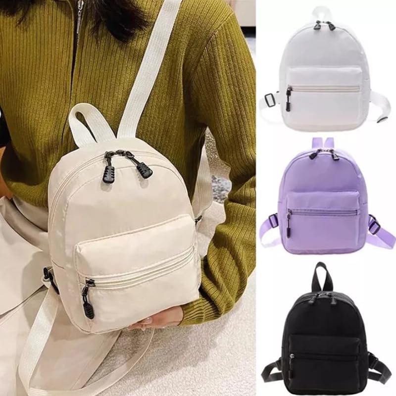 Women’s Lightweight Mini Rucksack - Waterproof Small Backpack for Travel & Daily Use(White)3