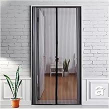 Arto Auto Close Magnetic Hands Free Mesh Polyester Net Curtain for All Door with Self Adhesive Hook Tape to Prevent Mosquitoes & Insects, Pet and Kid Friendly (Multicolor) (100cm x 210cm)