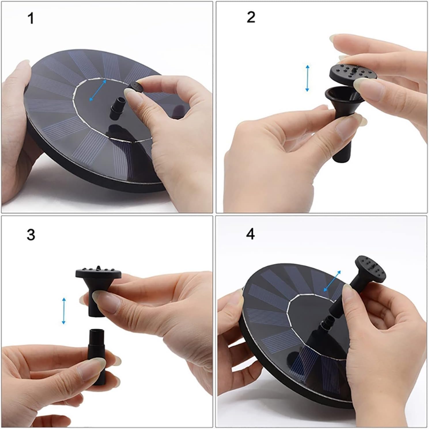 Garden Lawn Sprinkler Irrigation System Round Solar Suspended Floating Fountain Garden Decoration Solar Fountain Swimming Pool Pond Decoration Easy to Install