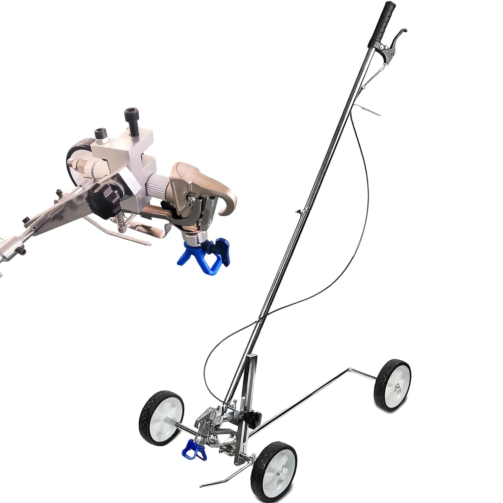 GTHTUHFD Hand-Push Cold Spray Road Marking Machine, Wheel Transfer For Precision Line Drawing, For Runway & Parking Lot Lines, For Professionals & Contractors
