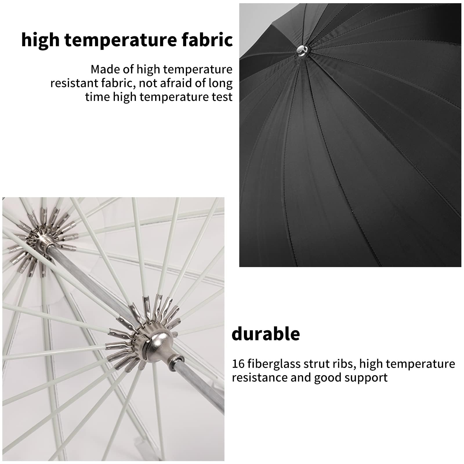 Godox UB-105 Parapluie parabolique réfléchissant profond avec couvercle diffuseur pour studio vidéo Argenté 105 cm