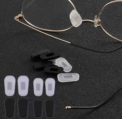 Miniatura 2 de BetterJonny - 20 pares de fundas para la nariz para lentes, 2 tamaños, de silicona suave, almohadillas antideslizantes para la nariz, para lentes,