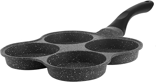 Miniatura 6 de Sartén antiadherente con sartén para panqueques de 4 agujeros Sartén de hamburguesa Huevo frito Cocina eléctrica de cerámica..