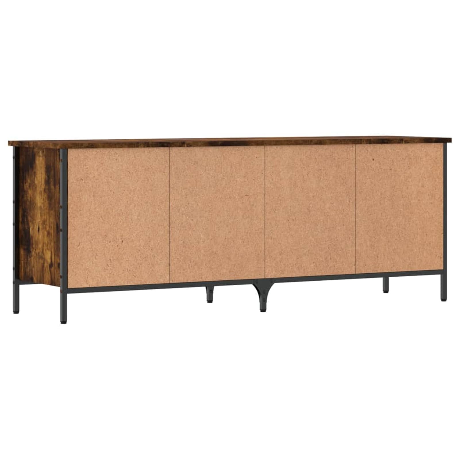ZEYUAN Zapatero Madera de ingeniería Roble Ahumado 131x35x50 cm, Mueble Zapatero Estrecho, Organizador Zapatos Armario