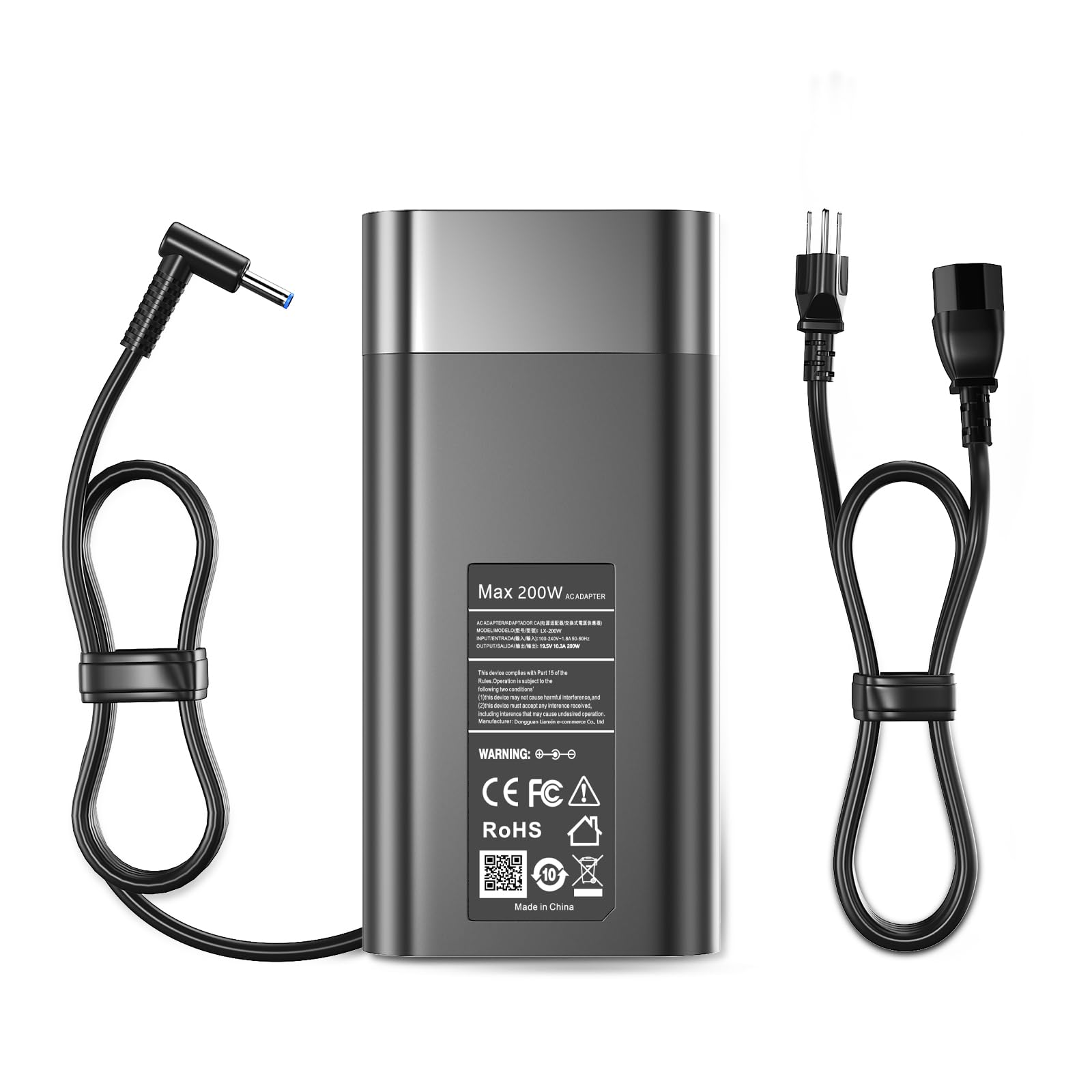 200W Laptop Charger Compatible with HP Victus Charger Victus 15 16 17 Omen Pavilion Gaming 15 16 17 ZBook 17 15 15u Studio G9 G10 G4 G5 G6 G7 G8 Envy 15 15u 2020 TPN-DA10 Power Cord