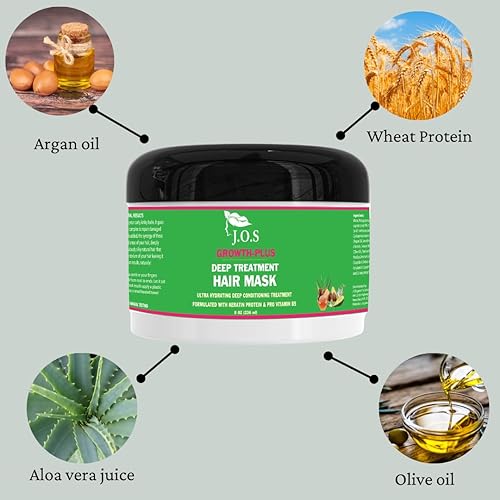 Miniatura 6 de J'Organic Solutions Máscara de acondicionador profundo de aceite de argán (para todo tipo de cabello con proteína de queratina y vitamina b5 y más)