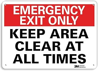 SmartSign “Emergency Exit Only - Keep Area Clear at All Times†Sign | 7