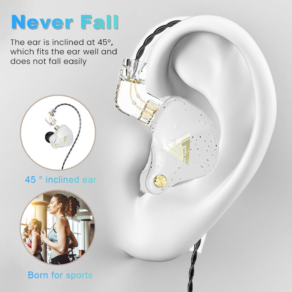 Écouteurs de jeu filaires AK6 Pro, écouteurs filaires avec basses profondes, écouteurs intra-auriculaires HiFi avec nouveau pilote dynamique 1DD 10 mm, câble amovible IEM pour musique, jeux, appels