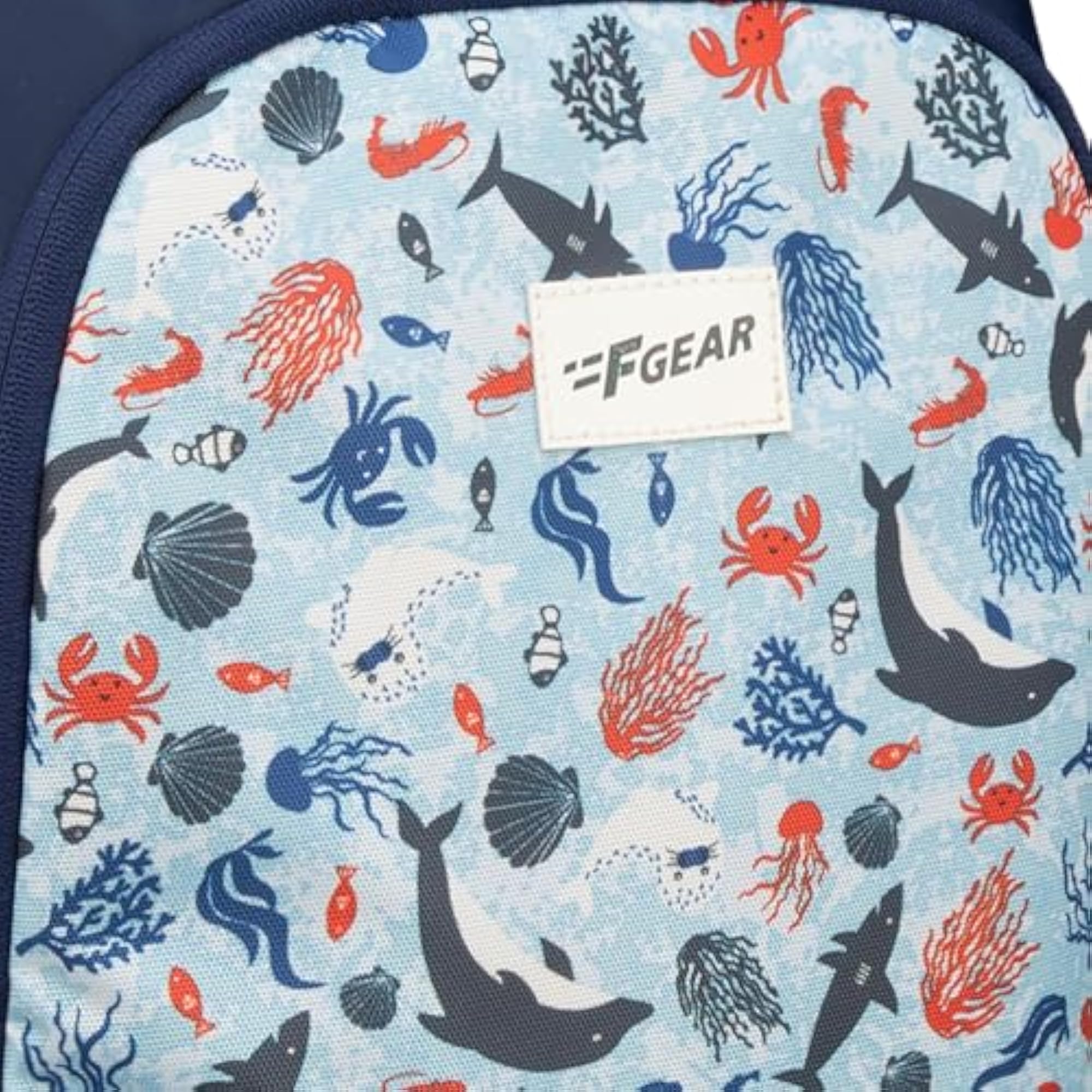 Navy Ocean Odes 21L School Backpack, Lightweight & Durable
