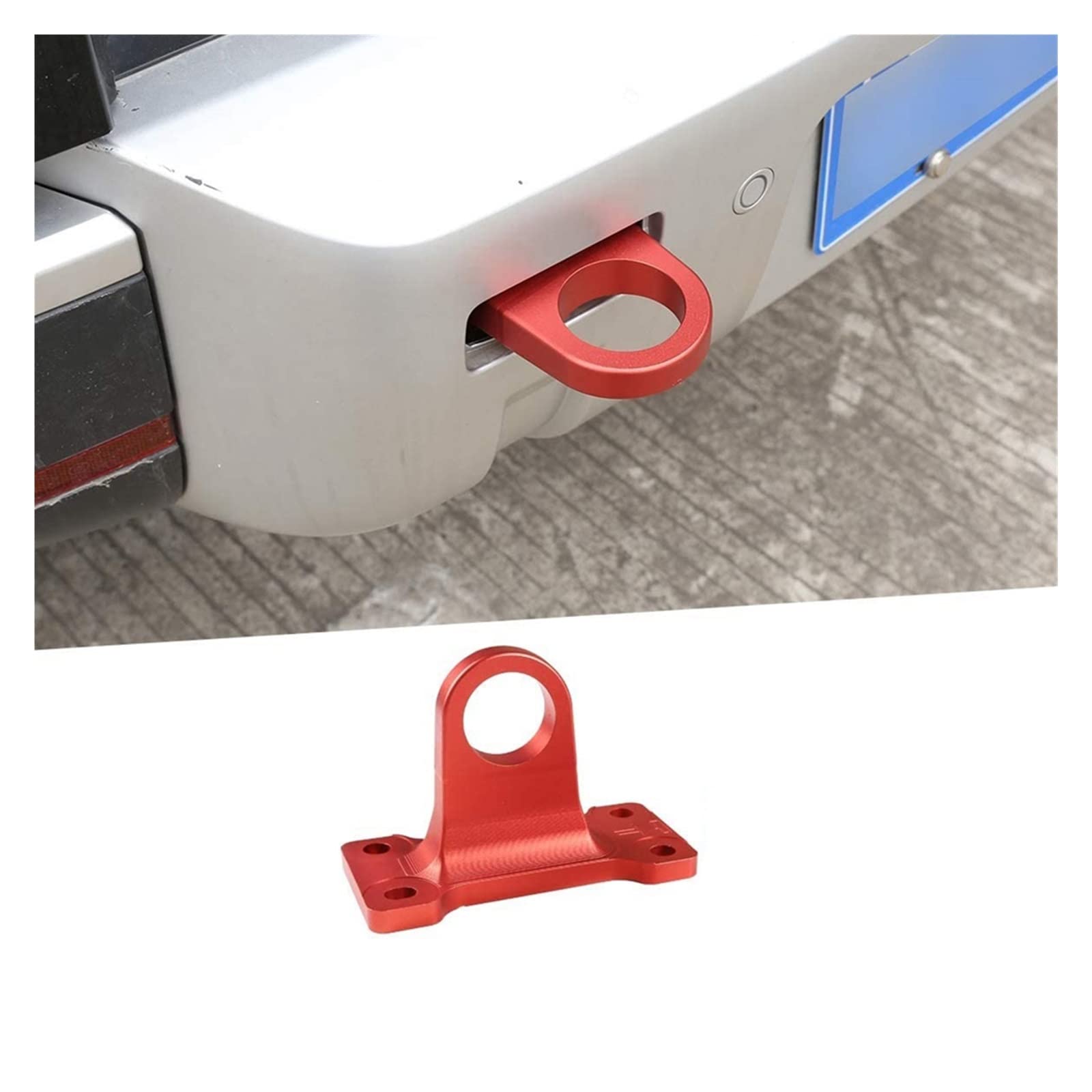PortablPractical Trailer Hitch Shape Tylny zderzak Heavy Duty Hak holowniczy Hak holowniczy Czerwony