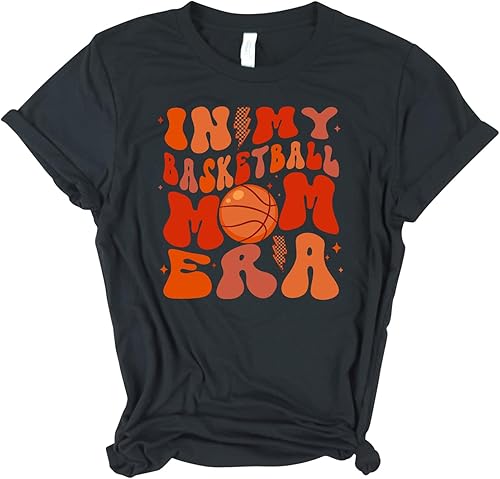 In My Basketball Mom Era - My Heart is on That Court Basketball, Basketball Mom Life, basketball, Basketball shirt, gift for mom, game day shirt,
