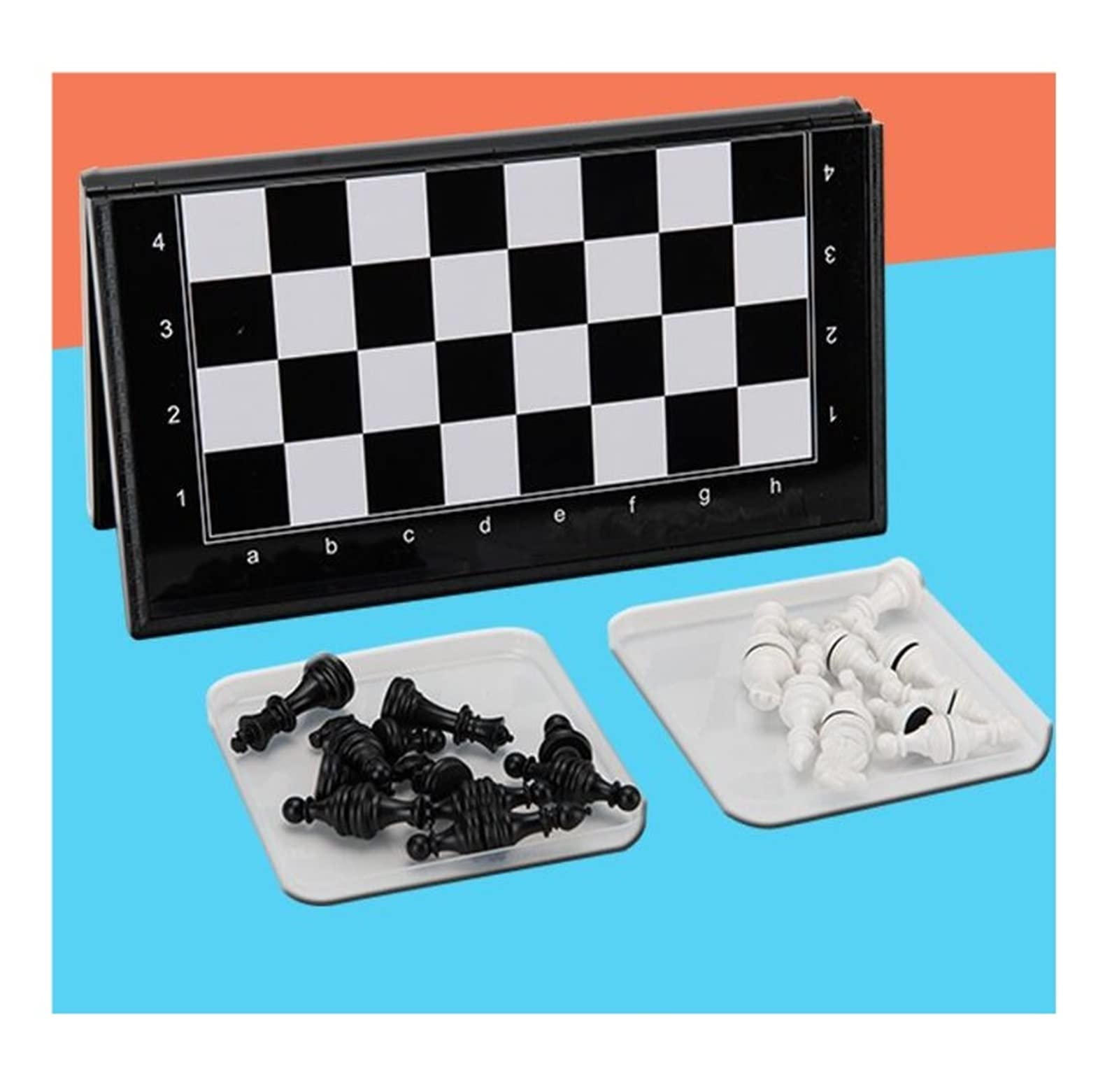 Juego de ajedrez Plegable de Viaje, Juego de ajedrez Viaje Plegable 11 Pulgadas con Backgammon Damas