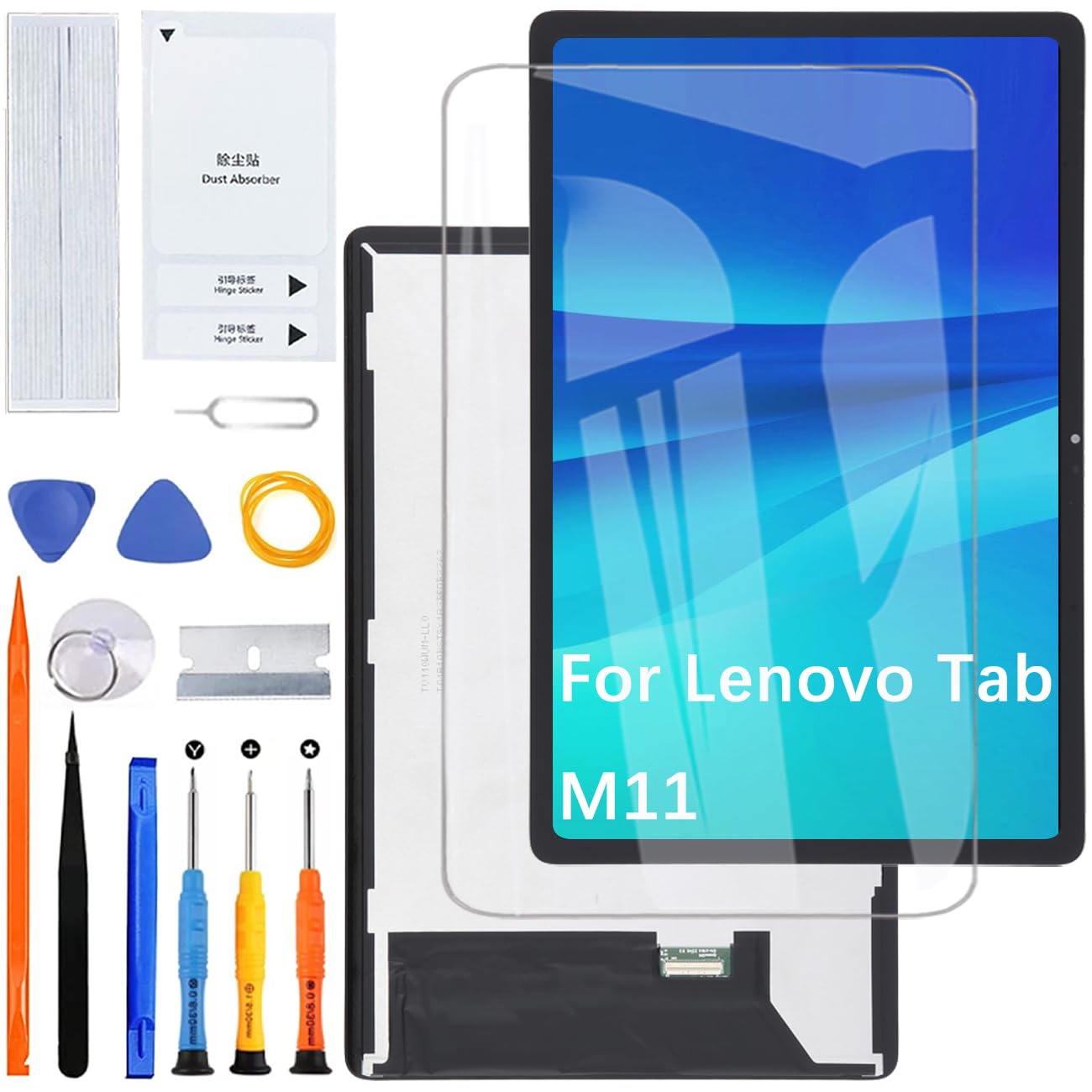 Schermo LCD di ricambio per Lenovo Tab M11 TB330FU (nero, 11 pollici)