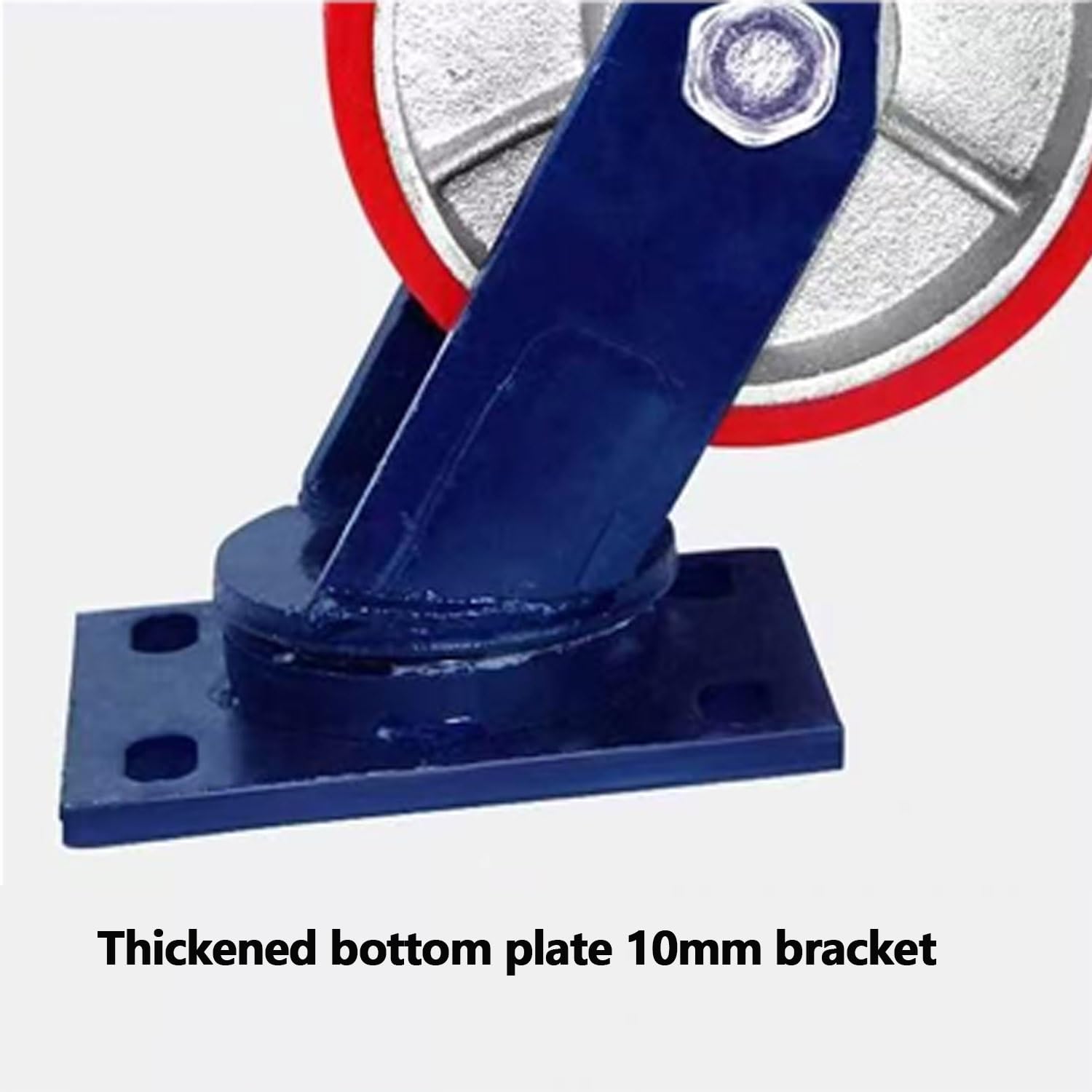 200/300/400mm roulettes Pivotantes Charge Lourde, Charge 1200kg, avec Frein à Double Blocage, Polyuréthane Roue de Transport pour Industriel, Lot de 4(4*Brake,8in(200mm))