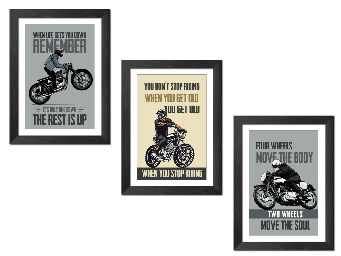 Motorcycle Posters Framed - Motivational Wall Art -16 Motorcycle Posters Framed - Motivational Wall Art -16
