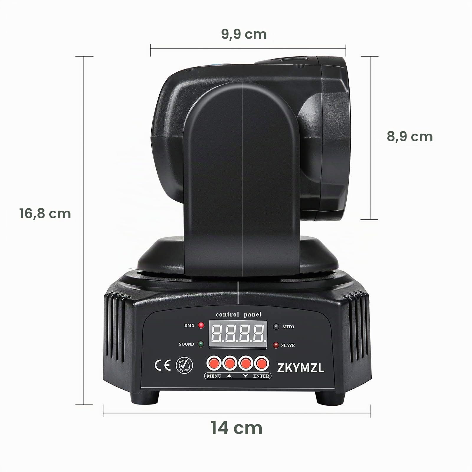 ZKYMZL - Mini lampada LED RGBWA/UV 6 in 1, 50 W, luce rotante, effetto testa mobile con DMX, per Disco, KTV, Club Party