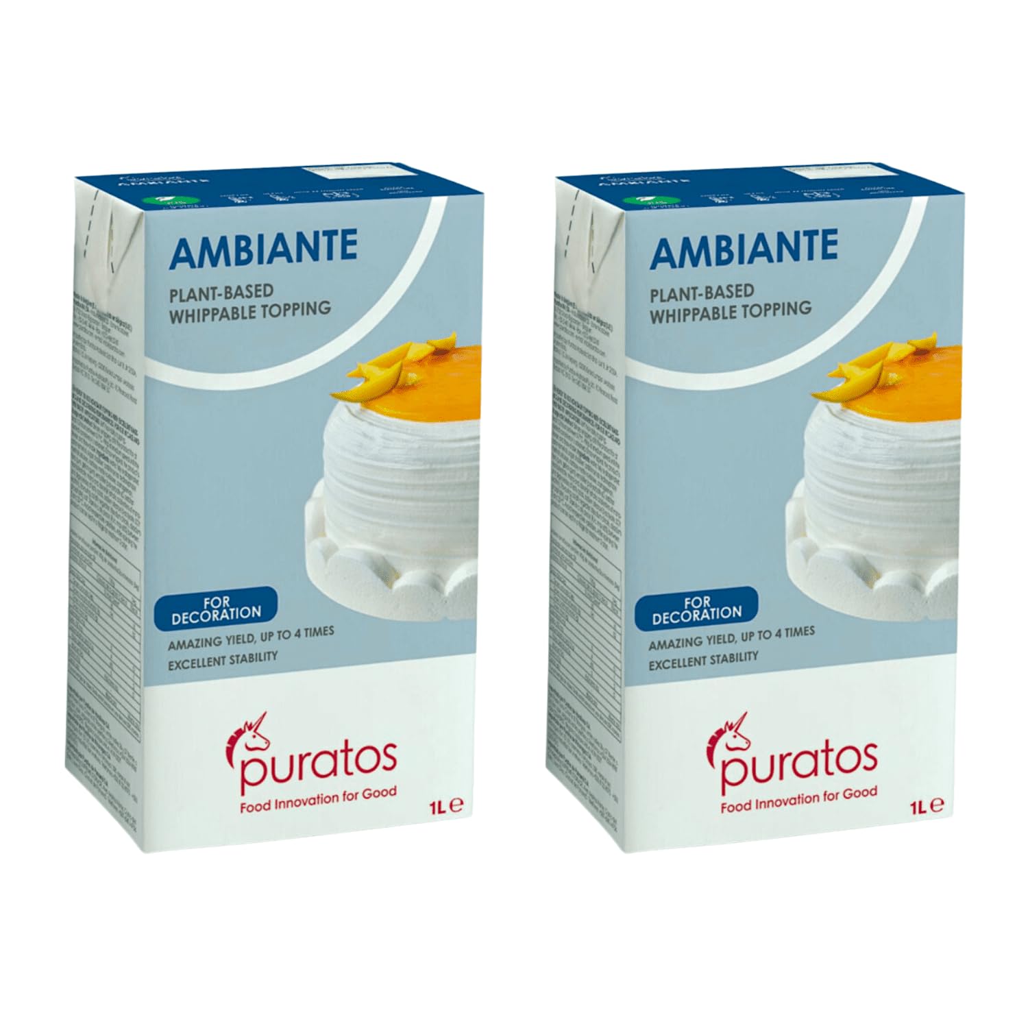 Puratos Nata vegetal Ambiante 1 L, Pack 2 sztuki