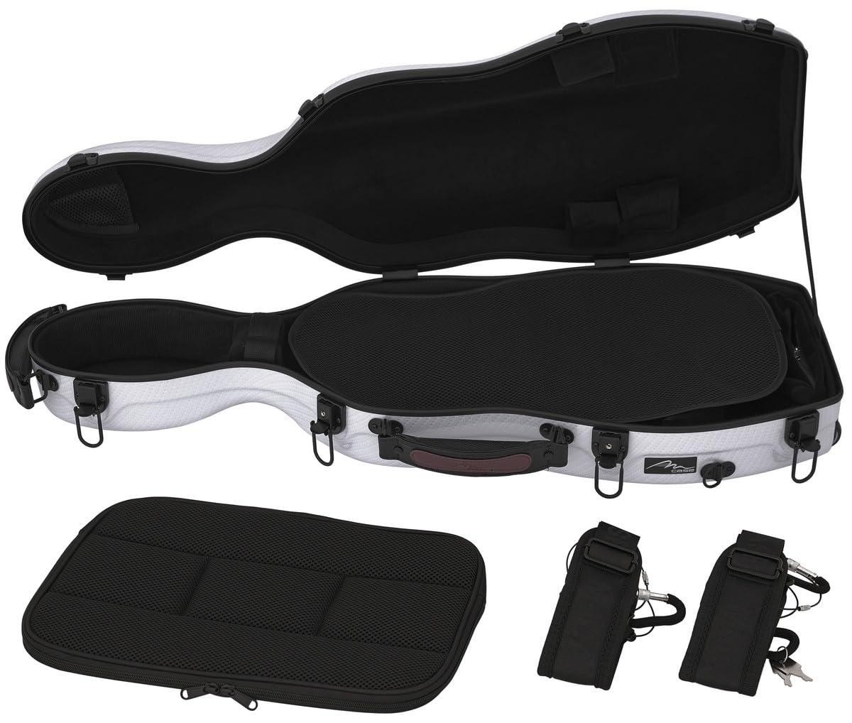 Custodia per Viola Fiberglass 38-43 Ultra Light special argento M-case + borsa musicale
