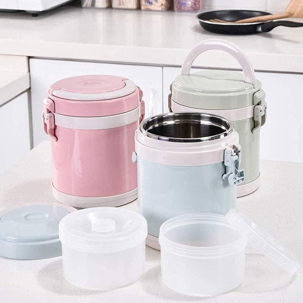 Lunchbox, isolierte Thermoskanne für Lebensmittel, 0,8 l/2,0 l, auslaufsichere Lunchbox aus Edelstahl für Suppen, Lunchgläser für warme Speisen, Lunchbox (blau)