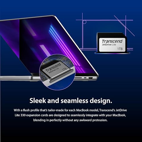Miniatura 4 de Transcend Tarjeta de expansión JDL330 de 1 TB para MacBook M4 Pro 2024, 2023, 2021, diseño ligero, hasta 95 MBs, JetDrive Lite 330 - TS1TJDL330