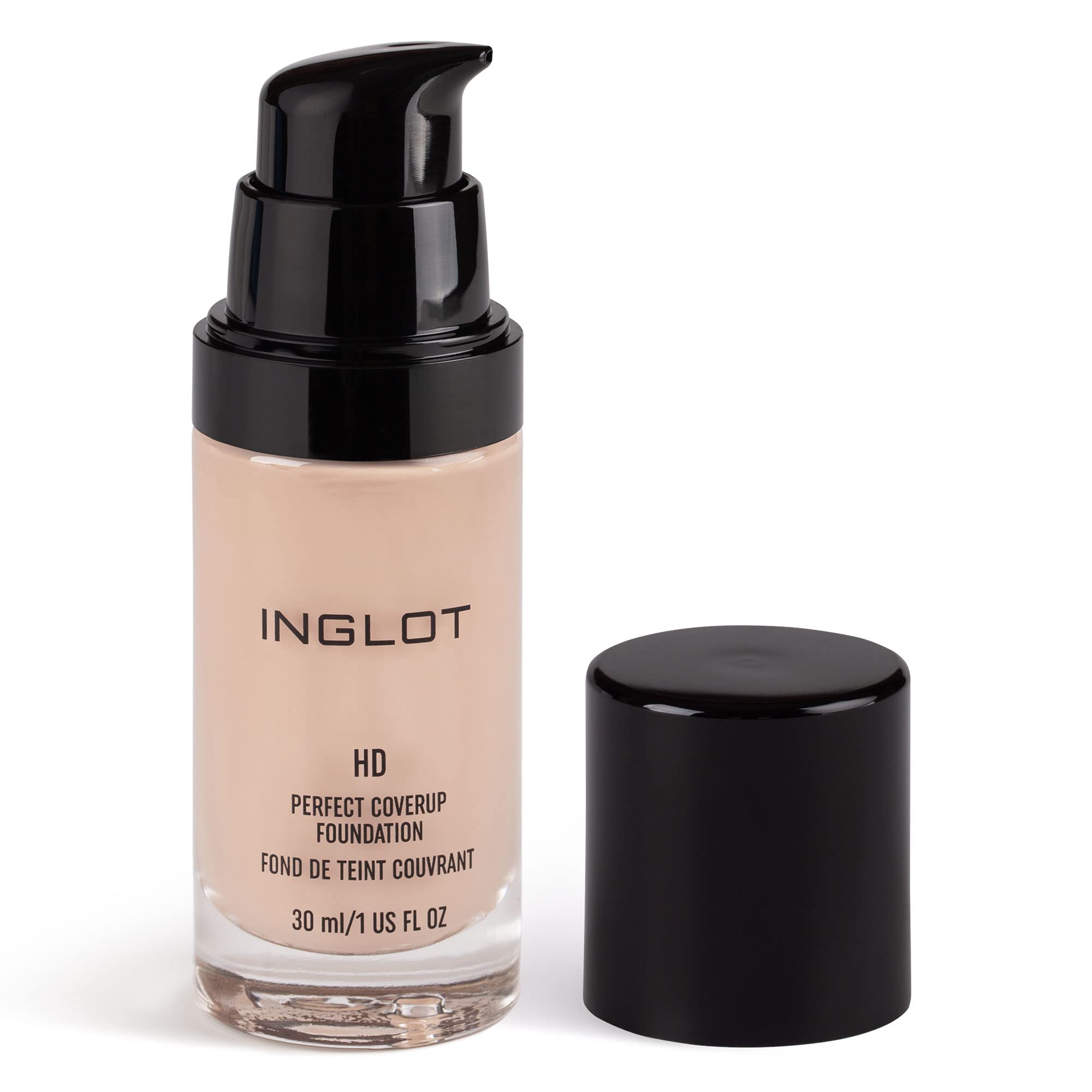 Inglot HD Perfect Coverup Foundation, Für einen langanhaltenden Effekt mit HD Pigmenten, Hypoallergen, natürliches, makelloses Aussehen, mit weißen Trüffelextrakts, 30 ml : 72