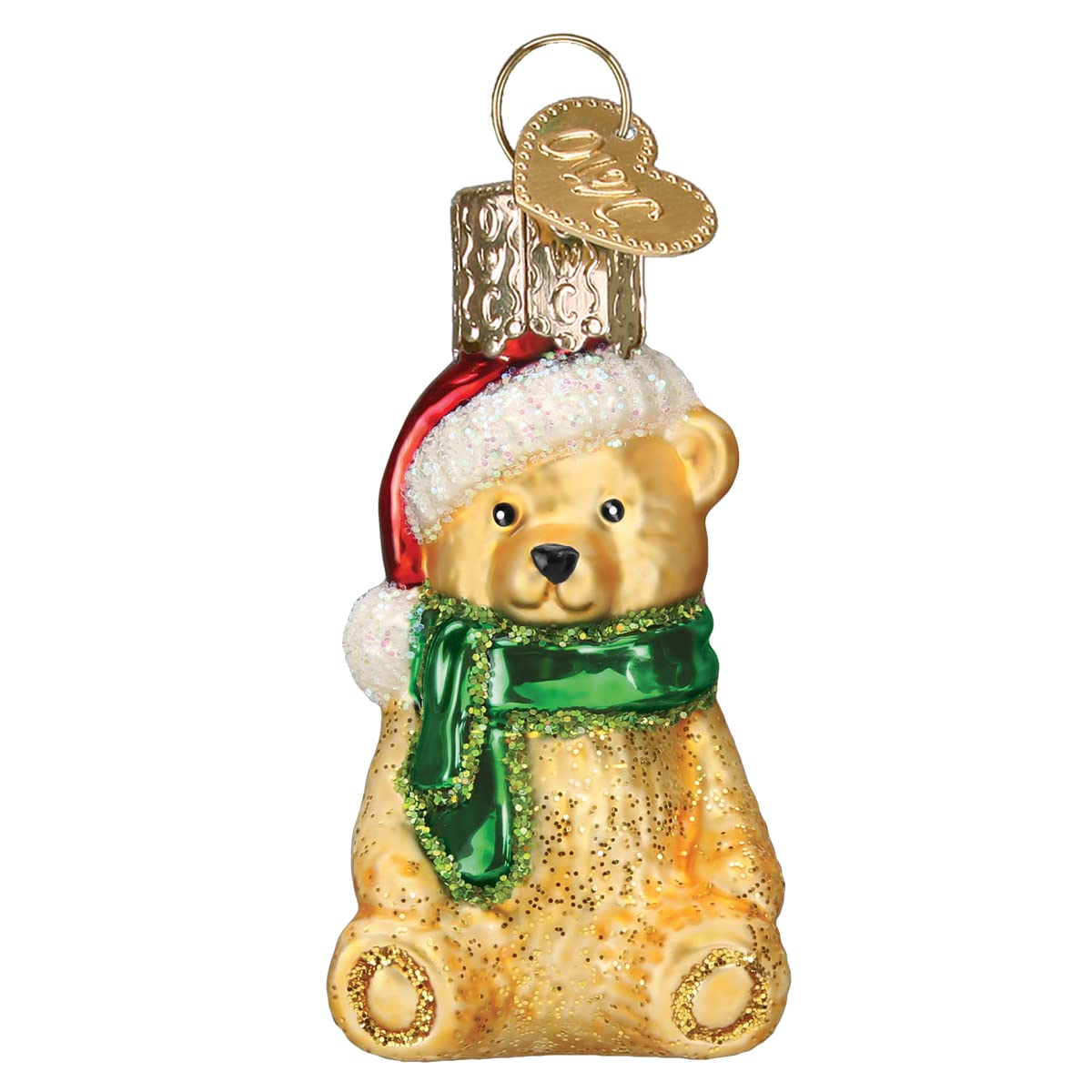 Old World Christmas Mini Teddy Bear Glass Blown Ornament for Christmas Tree