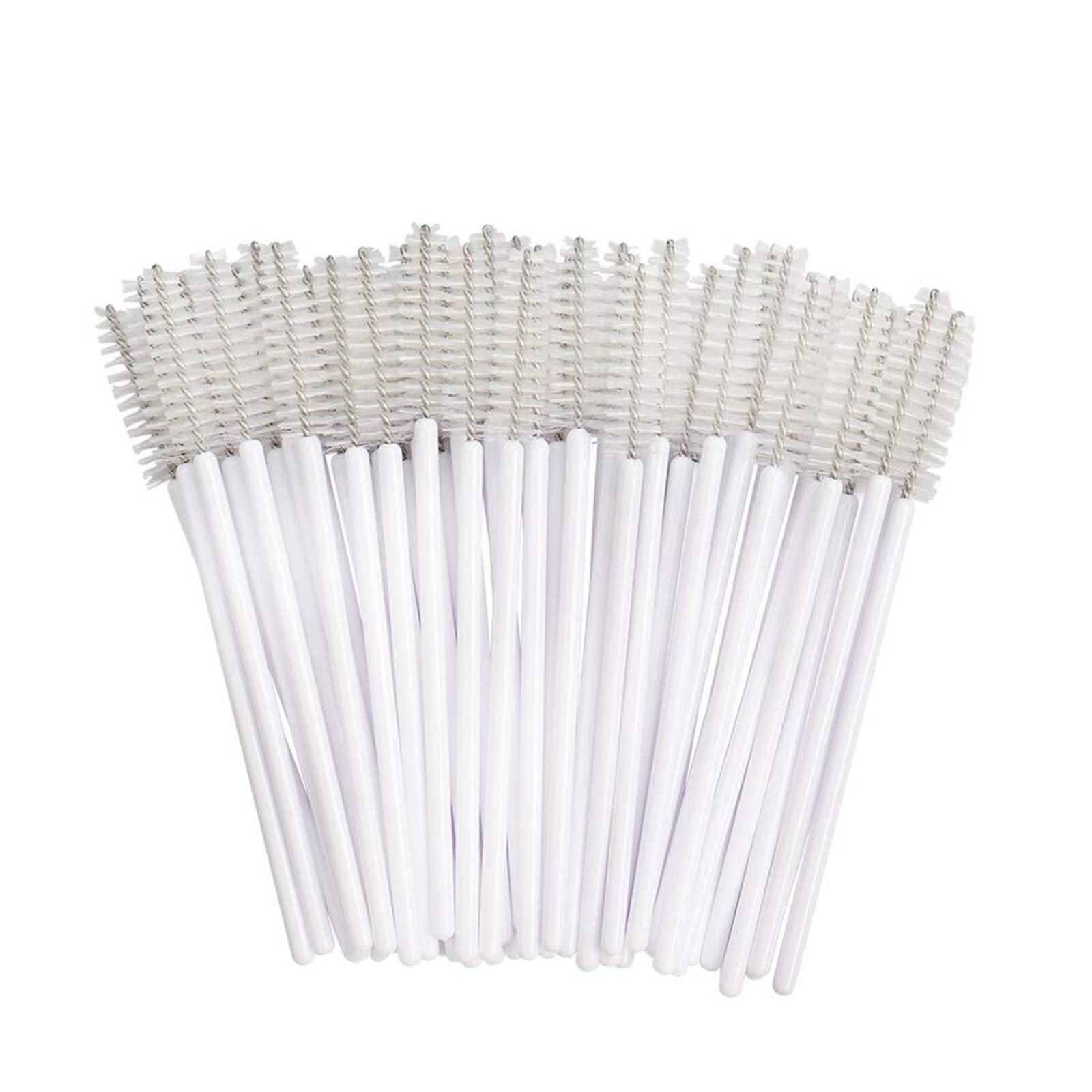 yaoqijie 1000 unids/lote Venta al por mayor pestañas Mascara Varitas desechables para extensiones cepillo de maquillaje Aplicadores Kit de herramientas con blanco duradero (color del mango: blanco)