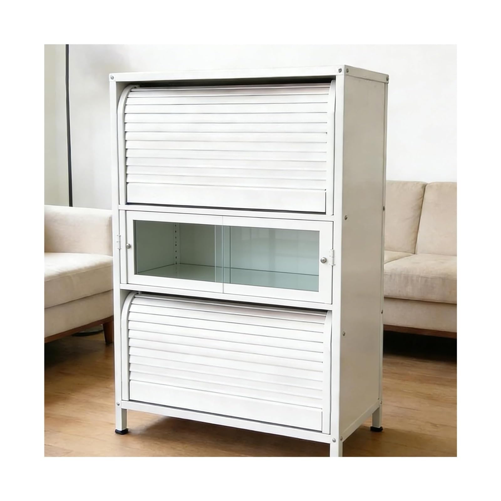 Accordion Folding Door Kit, DIY Tambour Door Kit, Retractable Roll Up Door, ABS, Sizes(20x20in/50x50cm)