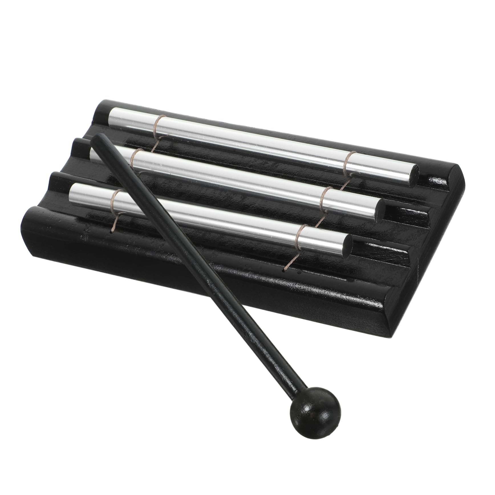 Abaodam Musical Instruments Metal Tube Wind Chimes Percussion Instruments Kit for Adults Percussion Chimes with Mallet Meditation Chime Classroom Meditation Chimes Instrument Wood Black