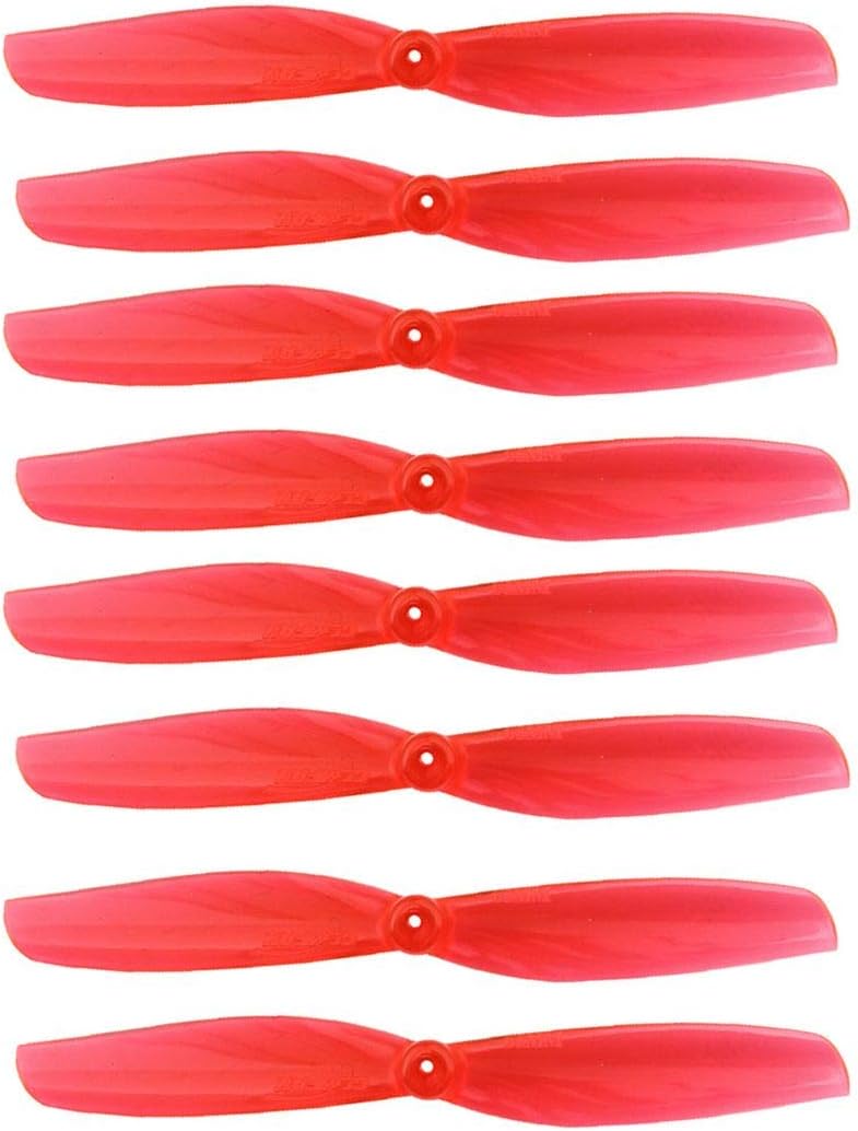 GEMFAN 4 Pairs 65mmS 65mm 2-Blade 1mm/1.5mm Hole Propellers for DIY RC Drone FPV Racing Toothpick Frame (1mm Hole,red)