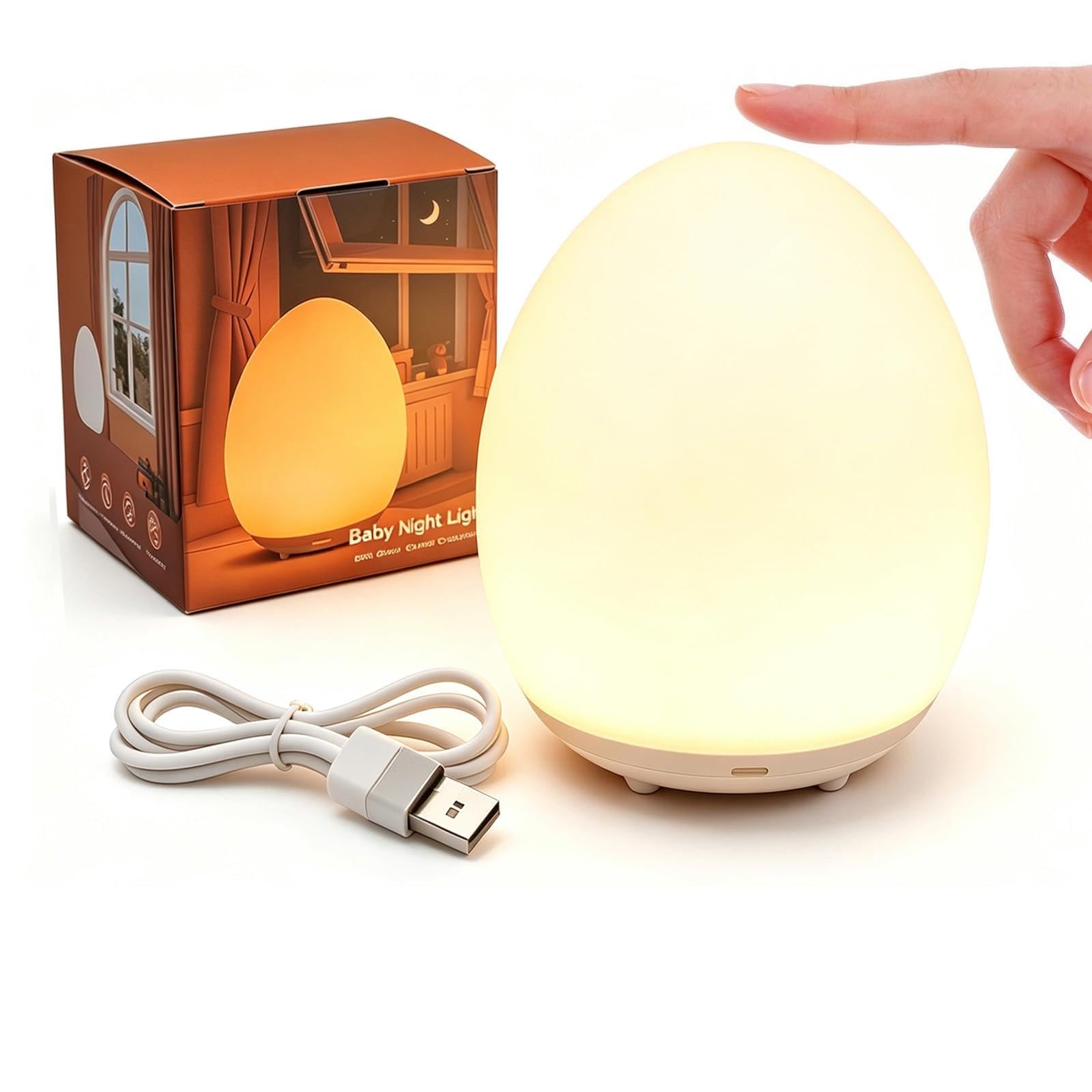 BUMOKO Luz de Noche para Niños — Luz Nocturna para Bebé con Control Táctil
