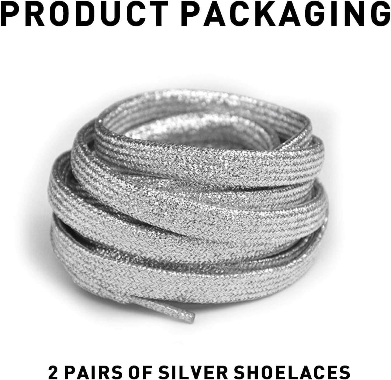 UamGlsob 2 Pairs Glitter Metallic Shoelaces for Golden Goose Sneakers image 2