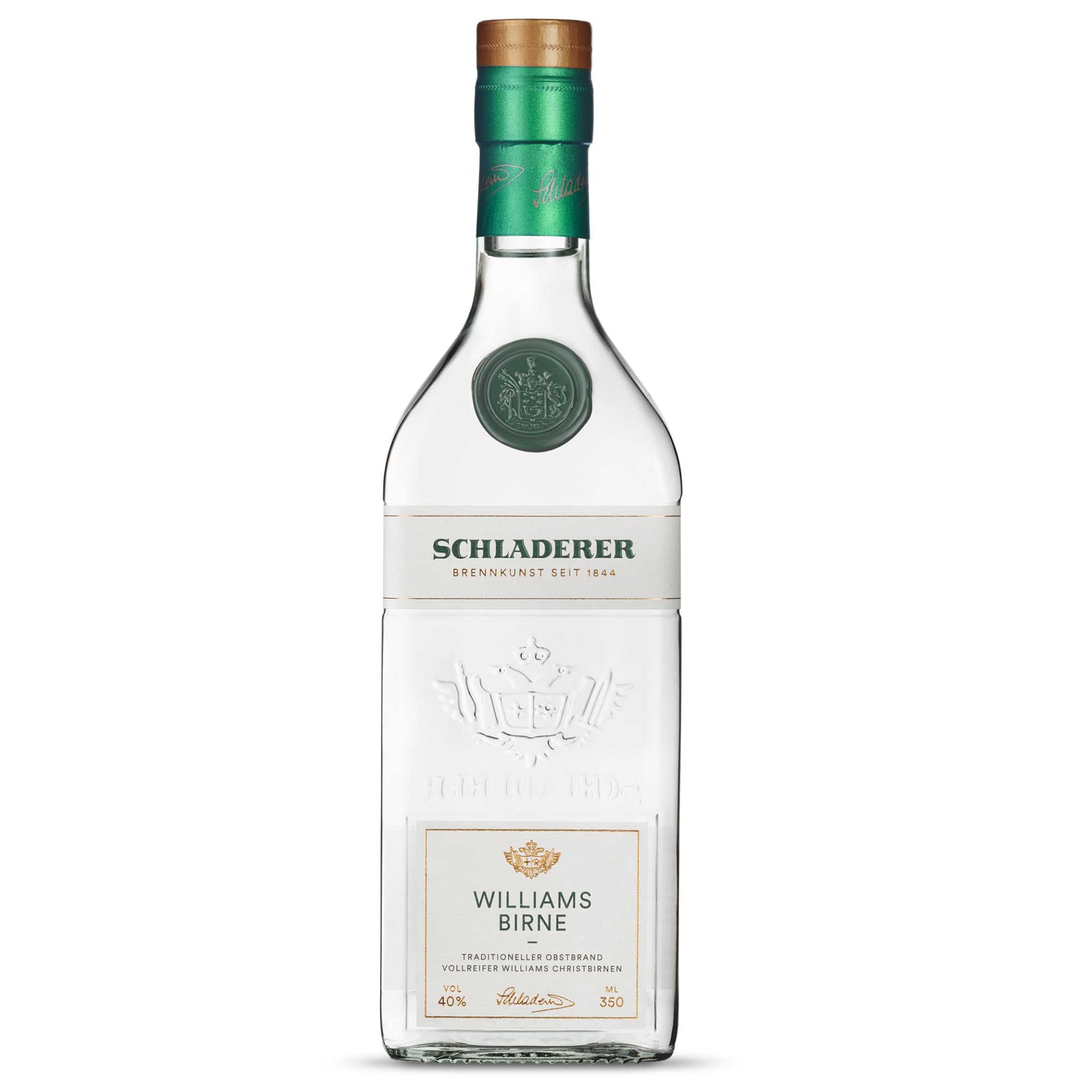 Schladerer Williams-Christ Birnenbrand - 93 Punkte 2025 Falstaff - edler Obstbrand aus dem Schwarzwald, mild und fruchtig dank sonnengereifter Birnen aus der Region (1 x 0.35 l)