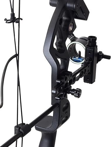 Miniatura 6 de SOPOGER Vista de arco de tiro con arco para arcos compuestos, objetivo de caza, un solo pin o vista de arco de 5 pines con lente de alcance 6X 1.75,