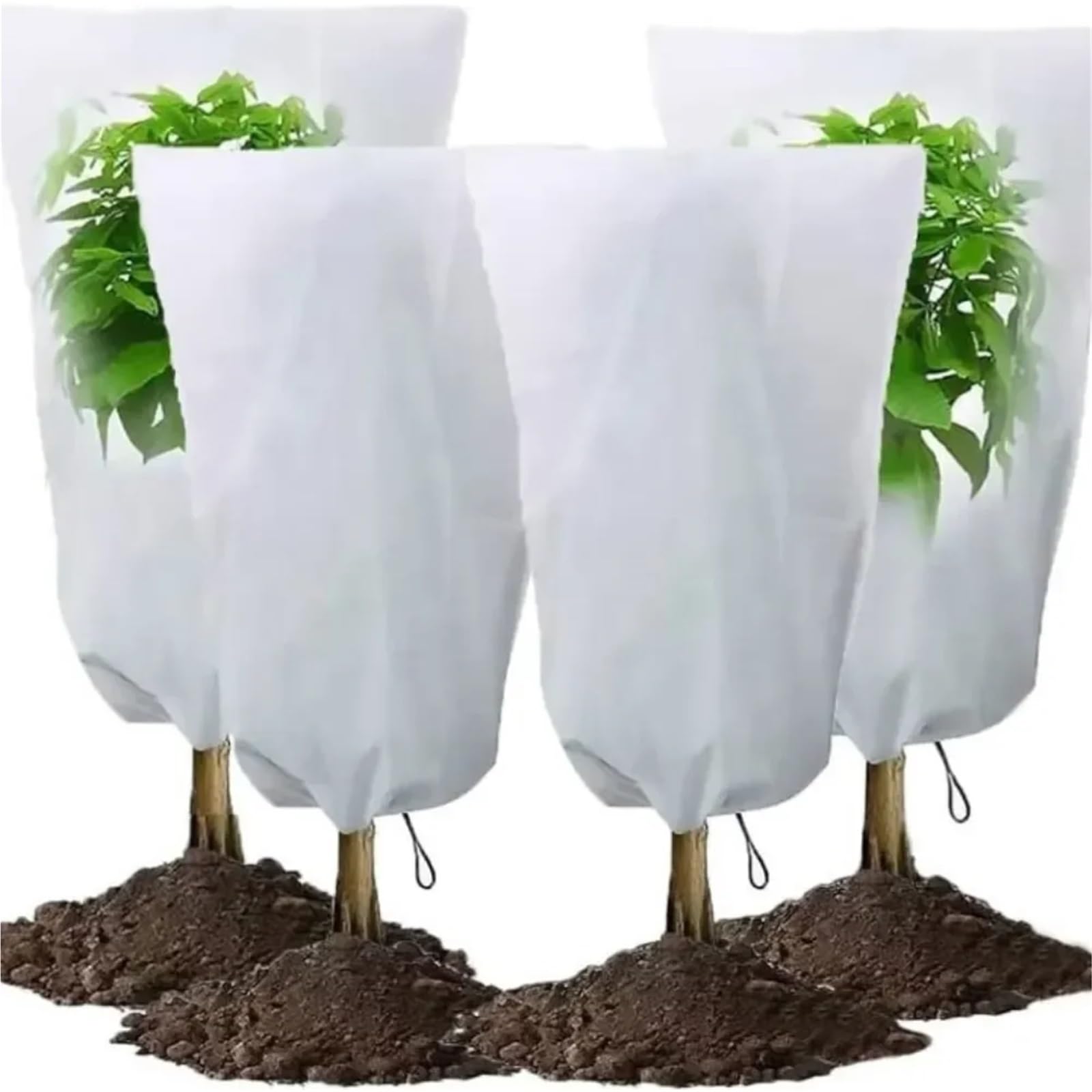 Pokrowce chroniące przed zamarzaniem, pokrowiec na rośliny, pokrowiec na rośliny, zima, 200 x 240 cm zamek błyskawiczny, biały)