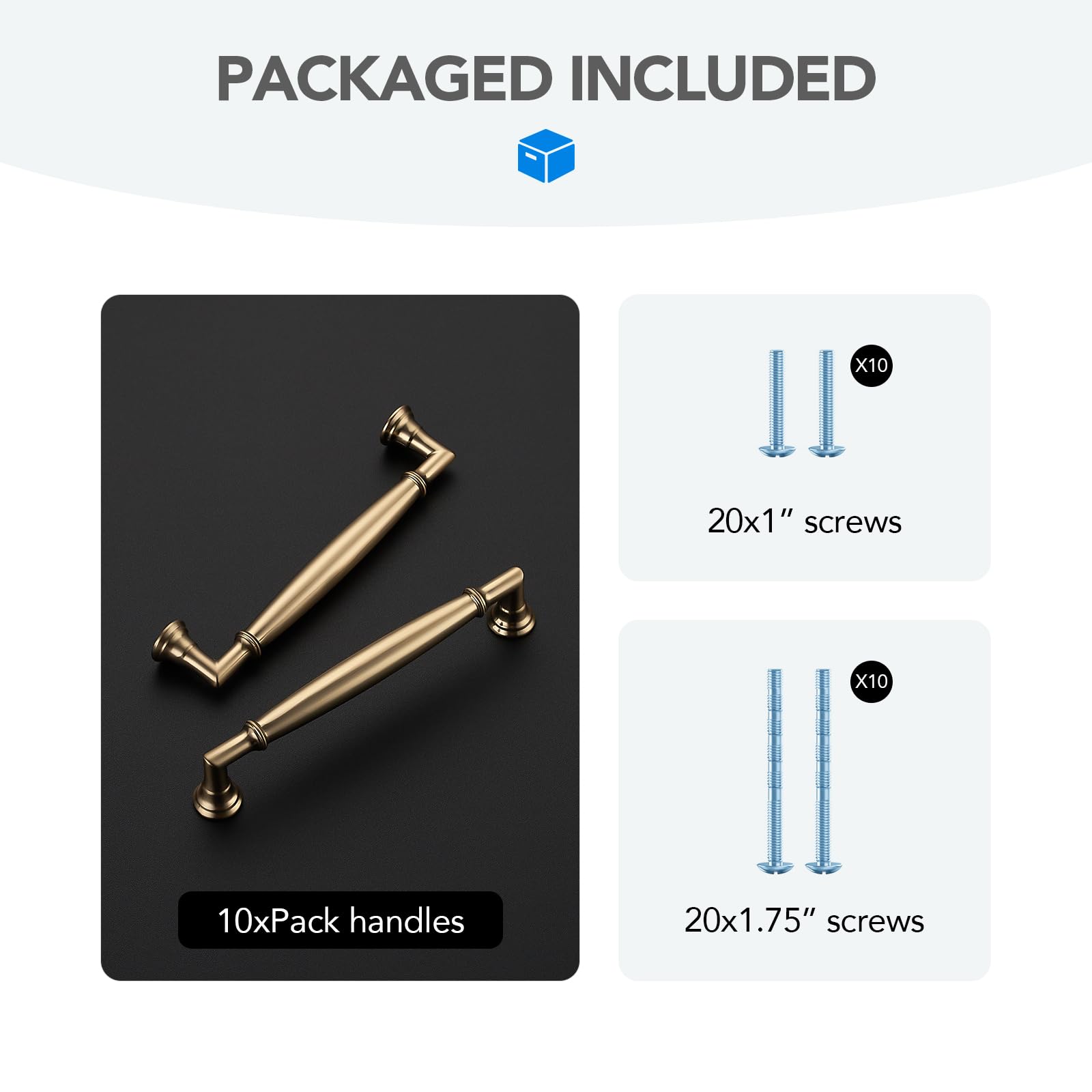 HOME EDIT 10 Pack 5 Inch Champagne Bronze Cabinet Handles Solid Zinc Alloy Pulls for Kitchen, Dresser, Closet & Bathroom Cabinets Hardware — view 5