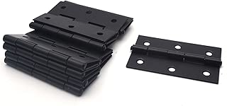 Antrader Cabinet Gate Closet Door Hinge 2-2/5'' Long Home Furniture Hardware Folding Butt Hinge Black Pack of 12 - coolthings.us