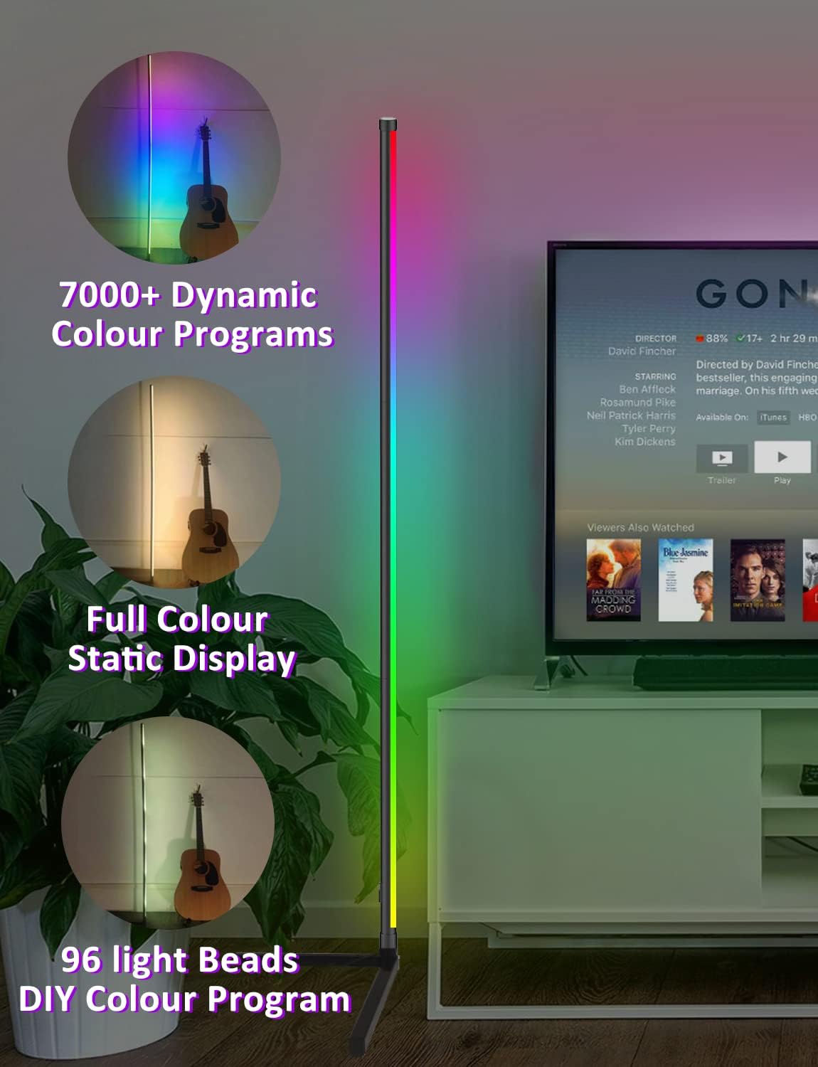 【新品同様】Sotipevs RGB LED-floor lamp✖︎2本 Sotipevs LED Floor Lamp Living Room, 153 cm Floor Lamp Dimmable