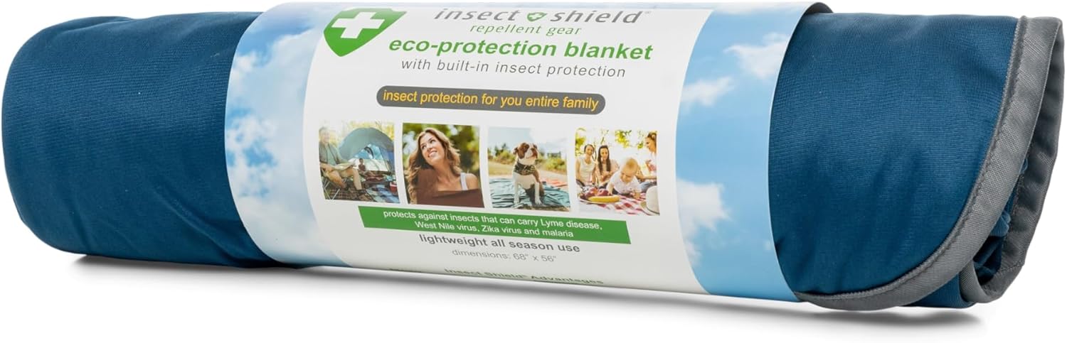 Insect Shield Eco Protection Blanket, with Insect Protection Against Mosquitoes, Ticks, Fleas, and Flies, Grey, One Size