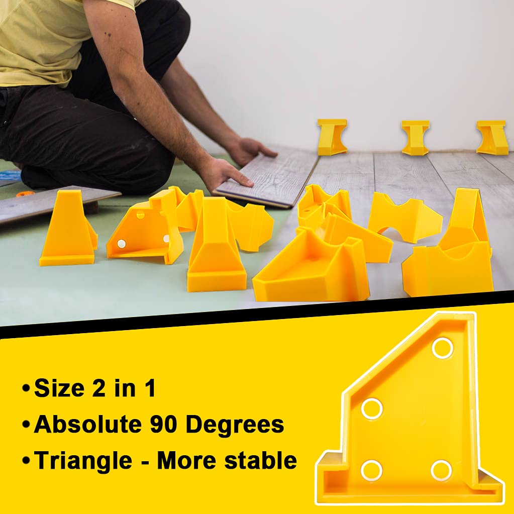 Zozen Strumenti per pavimenti in laminato, kit di installazione/strumenti professionali per pavimenti, in vinile-Blocco di maschiatura con maniglia, sagoma da 10 ", barra di trazione, spazia.