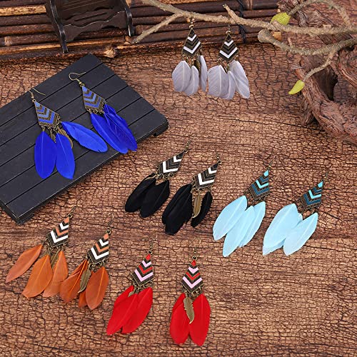 Boucles d'oreilles plumes bohèmes légères pour lobes sensibles