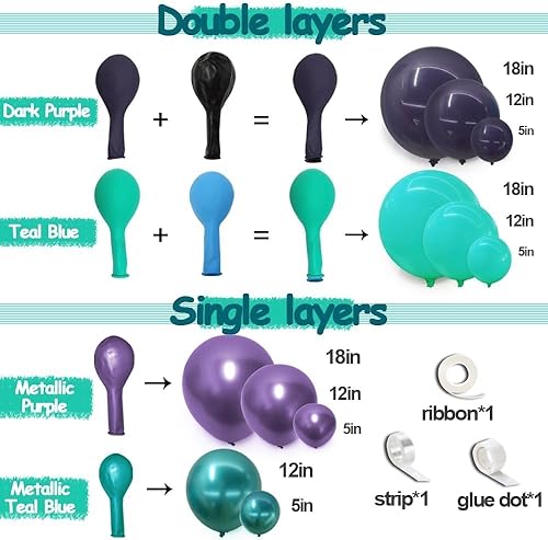 Miniatura 10 de Navy Blue Red Balloon Garland - Double Stuffed Royal Blue Balloons Nude Cream White Sand Pastel Red Balloons Arch Kit For Birthday Baby Shower