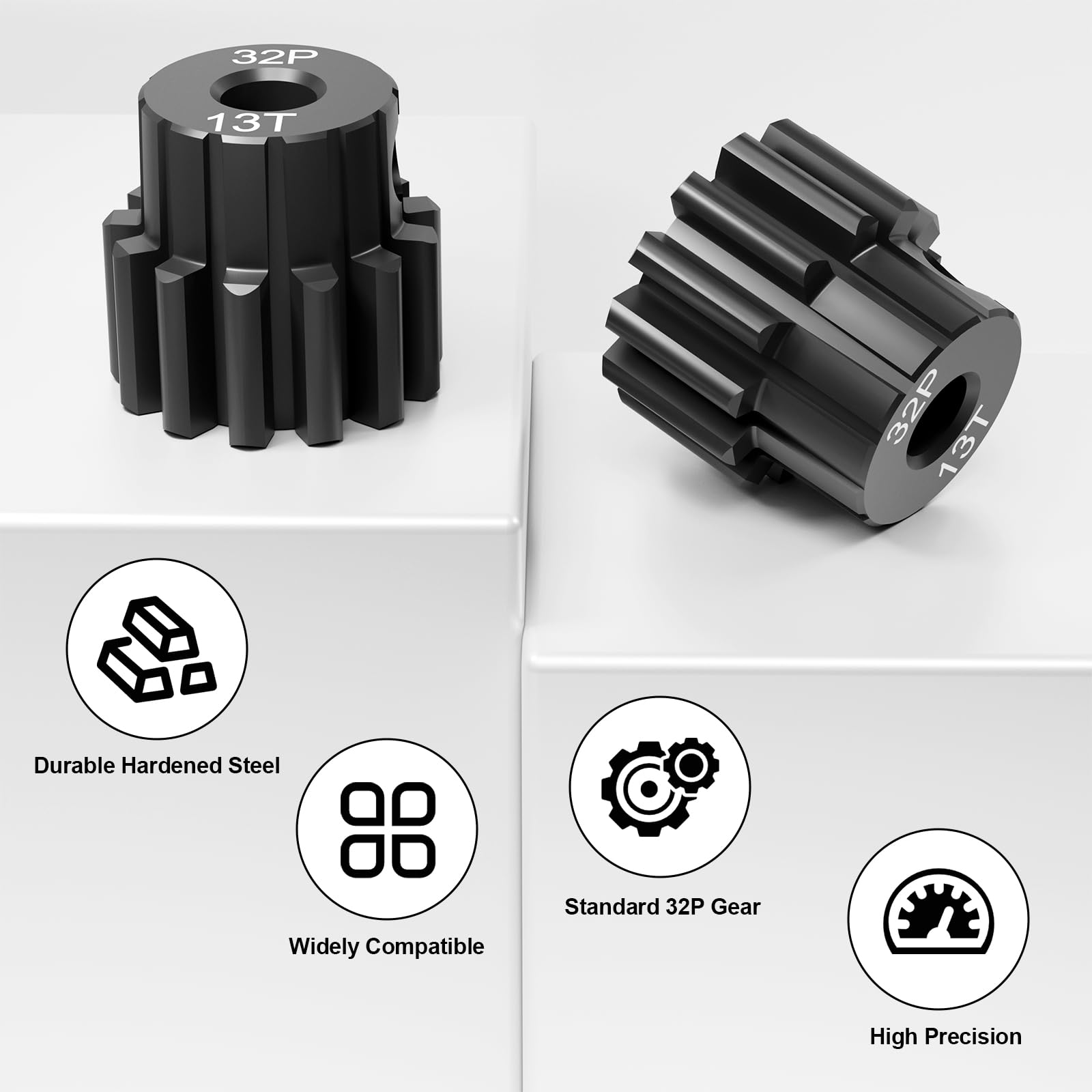 Amazon.com: OGRC 3943X Hardened Steel 32P 13T Pinion Gear for