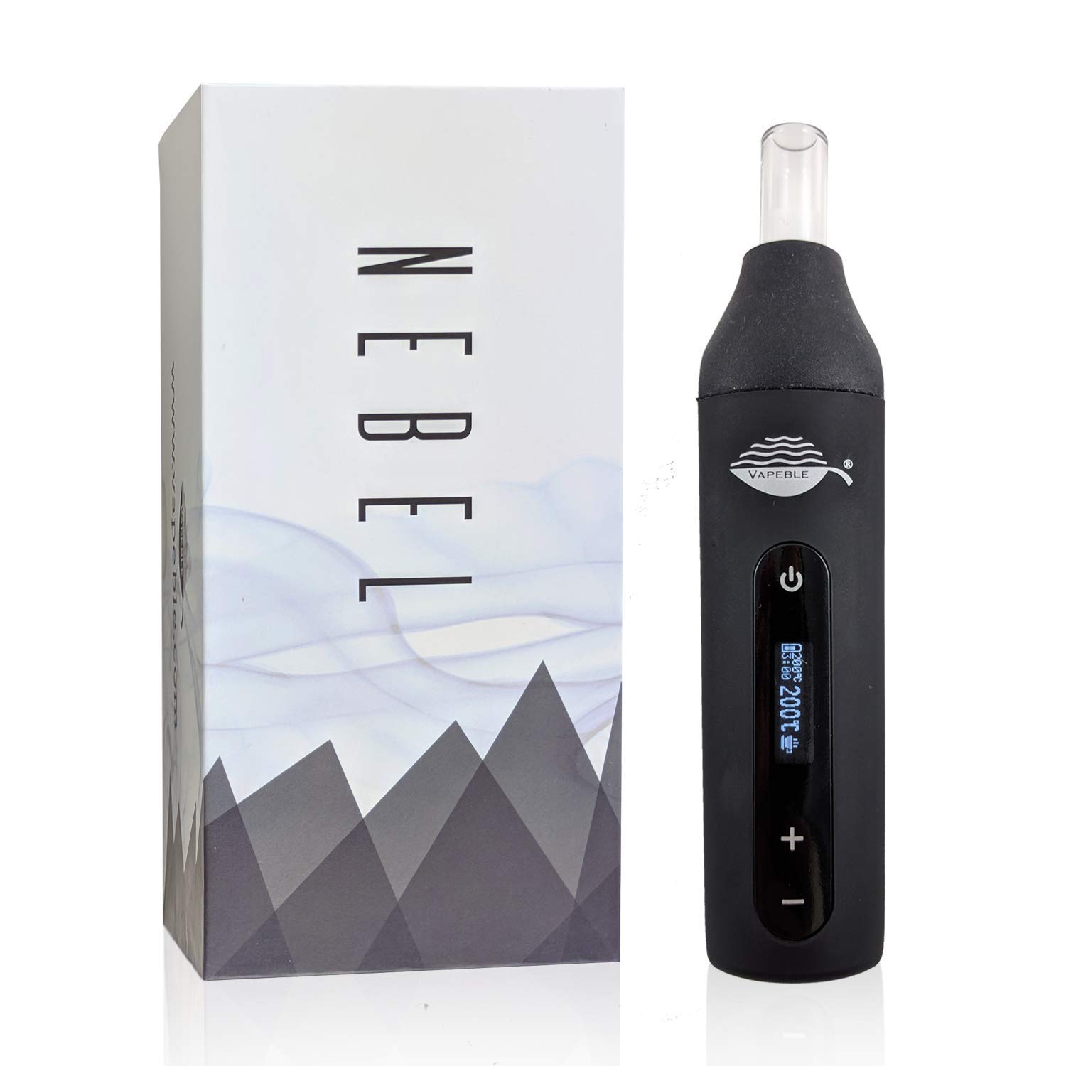 Vaporizzatore Pen Vapeble Nebel Vaporizer con bocchino in vetro display OLED e controllo continuo della temperatura Evaporator rende super Vape per erbe infestanti ed erbe aromatiche