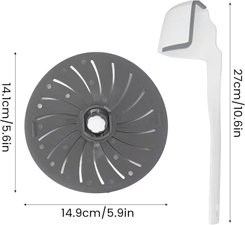 Miniatura 6 de Fdit Espátula giratoria y cabezal cortador para TM5 TM6 TM31 Cubierta de herramienta Protector deflector Set Rotary Scraper Espátulas de cocina