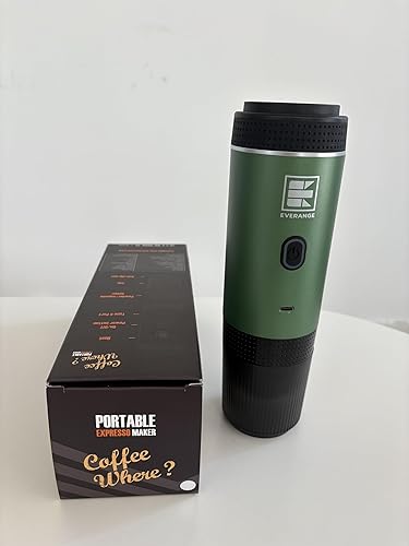 Miniatura 12 de Cafetera eléctrica portátil, cafetera de coche para viajes y campamento, cafetera a batería compatible con café molido y cápsulas NS, verde
