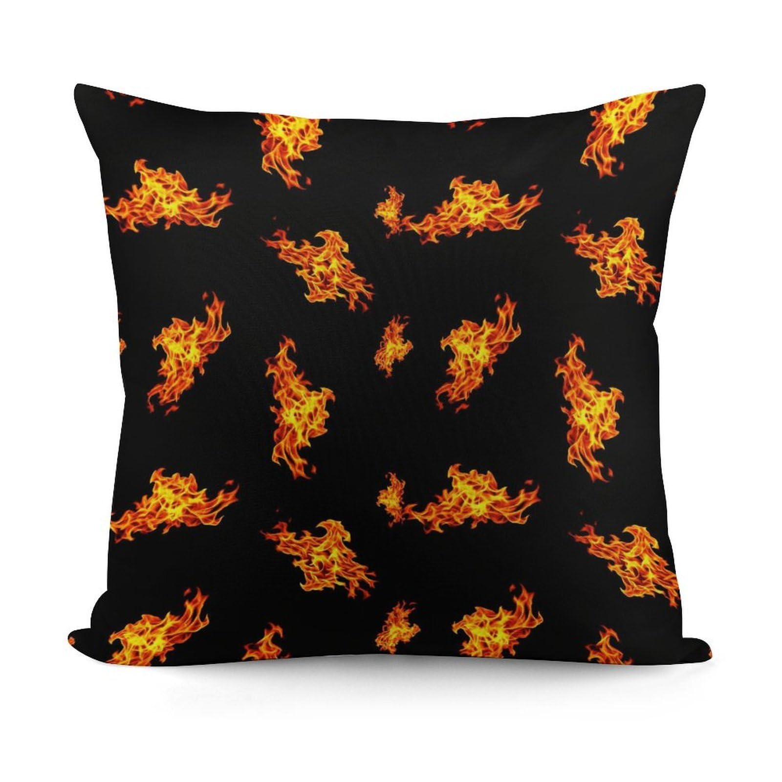 Fashion Decorative Throw Pillow Covers Couch Cushion Case Soft Flame Fire Pillowcases for All Seasons