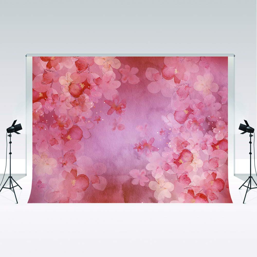 Kate Photography Sfondo Arancione rosa 3x2m Fantasia Sogno Sfondo neonato Sfondo pelle amichevole Matrimonio Photo Booth Puntelli Video pieghevole Sfondo Arte Fiore Texture